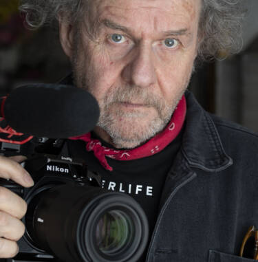 Headshot for Nikon Ambassador Mike Figgis